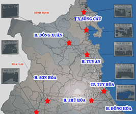 Bản đồ các trạm cấp nước trên địa bàn tỉnh Phú Yên
